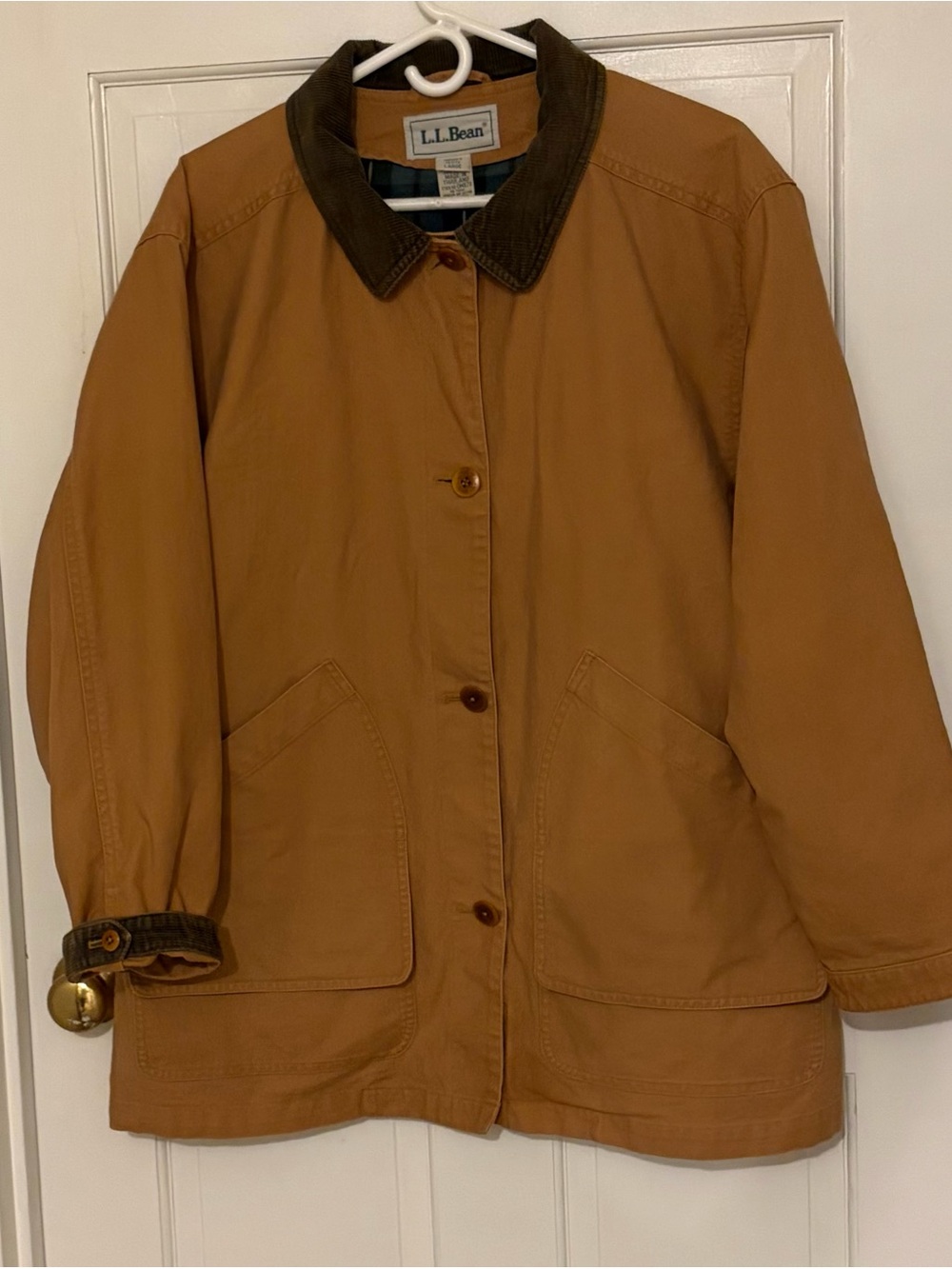 VTG LL Bean Large Pet. Women’s Canvas
Field Adirondack Barn Jacket Gold Like New